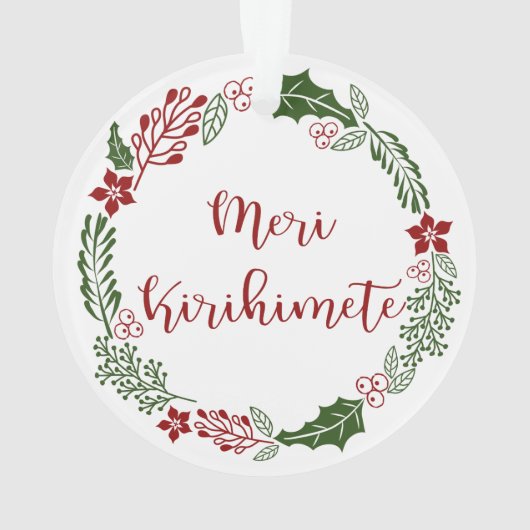 Meri Kirihimete, Māori Joyeuse couronne de Noël (dos)