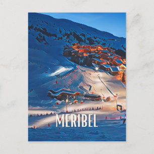Meribel skigebied briefkaart
