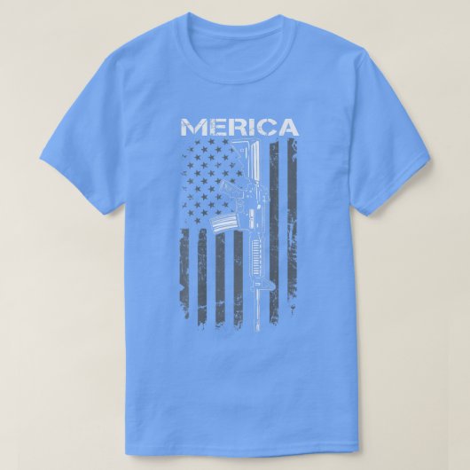 MERICA 2e wijziging 4e juli AR15 Vlaggenstaat VS ( T-shirt (Design voorkant)