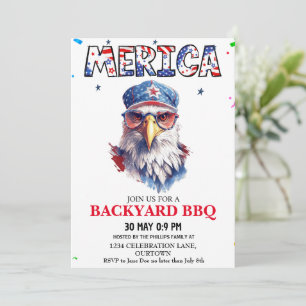 Merica 4 juli Backyard BBQ Kaart