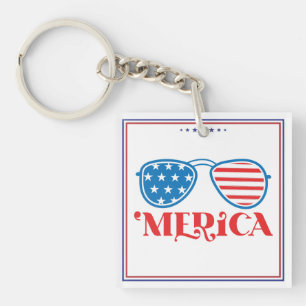 Merica 4 juli ontwerp-32042 sleutelhanger