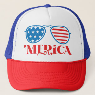 Merica 4 juli ontwerp-32042 trucker pet