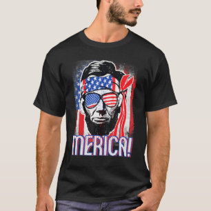 Merica Abe Lincoln voor Abraham Lincoln 4 juli T-shirt