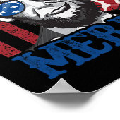 Merica Abraham Lincoln 4 juli Shirt Mannen Ameri Poster (Hoek)