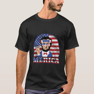 Merica Abraham Lincoln Patriottisch Amerika VS Vla T-shirt