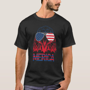 Merica Adelaar 4 juli Vlag van de VS Amerikaanse P T-shirt