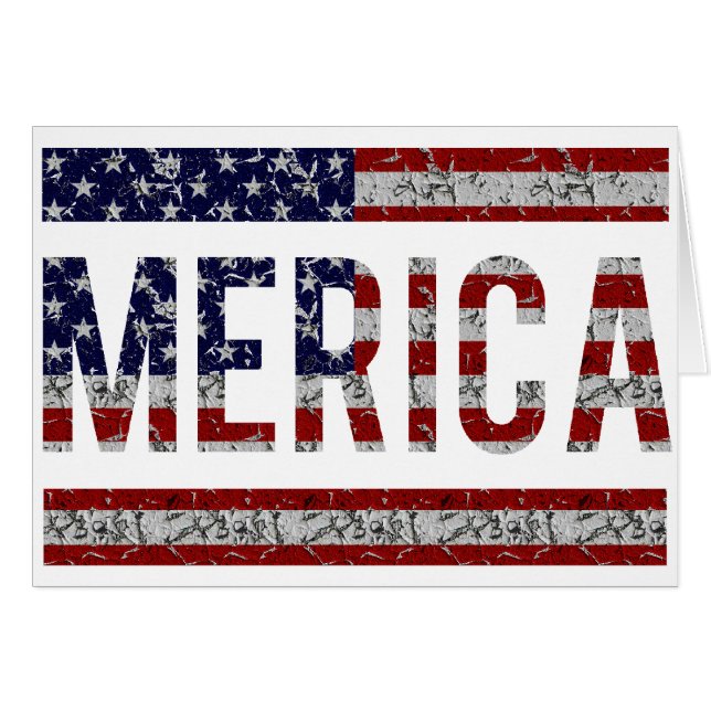 MERICA - American Pride Slang USA Flag (Voorkant Horizontaal)