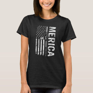 Merica Ar15 Wapen Usa Vlag Pro Wapens 2de Amendeme T-shirt