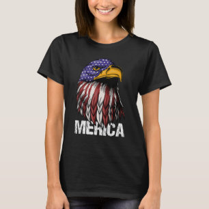 Merica Bald Eagle Independence Day Vierde juli T-shirt