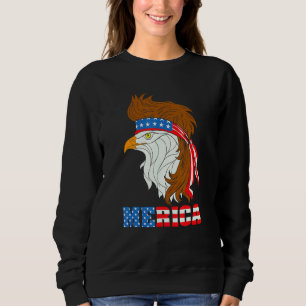 Merica Bald Eagle Mullet American Independence Day Trui