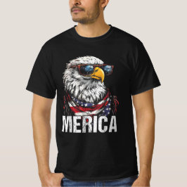 Merica Bald Eagle Patriottische Adelaar 4 juli T-shirt