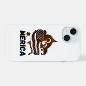 Merica cat iPhone 15 hoesje (Achterkant horizontaal)