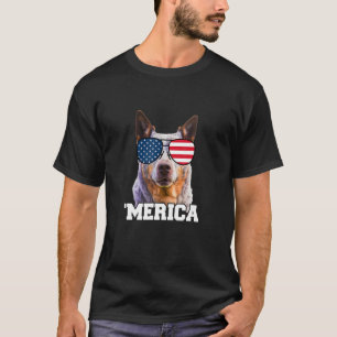 Merica Cattle Dog Heeler Zonnebril USA American F T-shirt