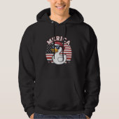 Merica Cool Duck Zonnebril Float Trip USA Vlag 4t Hoodie (Voorkant)