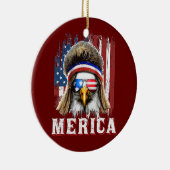 Merica Eagle Mullet, 4 juli Amerikaanse vlag Keramisch Ornament (Rechts)
