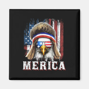 Merica Eagle Mullet, 4 juli Amerikaanse vlagster Magneet