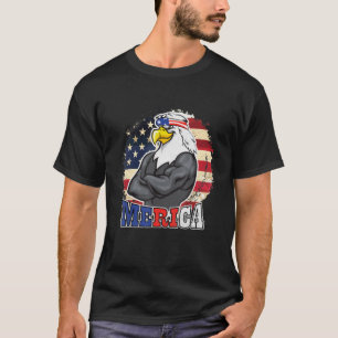 Merica Eagle Mullet, 4 juli Mannen, Amerikaanse T-shirt