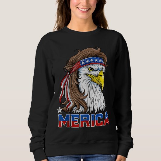 Merica Eagle Mullet, 4 juli Mannen, Amerikaanse Trui (Voorkant)