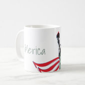 "Merica en Vrijheidsbeeld" Koffiemok (Voorkant links)