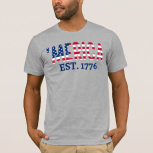 "merica Est. 1776 American Patriotic T-Shirt