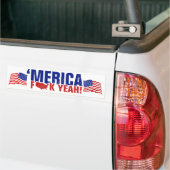 Merica Fck Ja. Funny and Patriotic Bumpersticker (Op Truck)