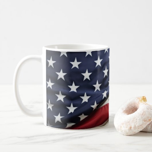 'merica Fier Drapeau en céramique Mug (Avec donut)