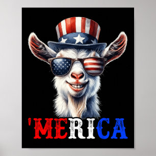 Merica Geit Patriottisch 4 juli Grappige Kinderen Poster