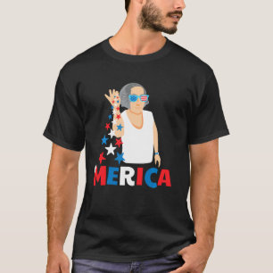 Merica George Washington Bae 4 juli Amerikaans T-shirt