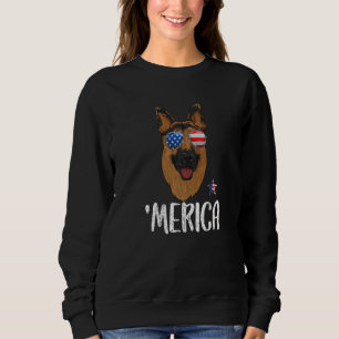 Merica German Shepherd Dog 4/th of Juli American F Trui