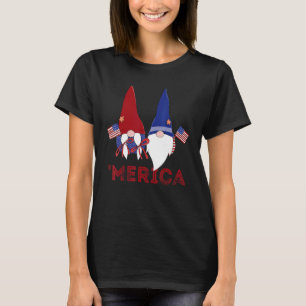 Merica Gnomes Gnomies Usa Onafhankelijkheidsdag 4e T-shirt