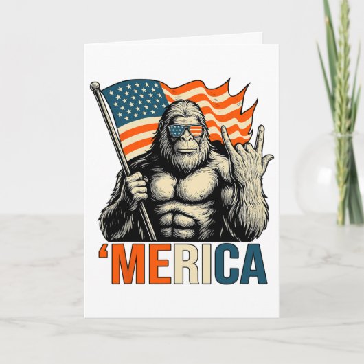‘merica Gorilla Vlag Zonnebril Funny Patriottisch Kaart (Voorkant)