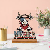 Merica Graphique de gravure vintage de vache patri (Mariage)