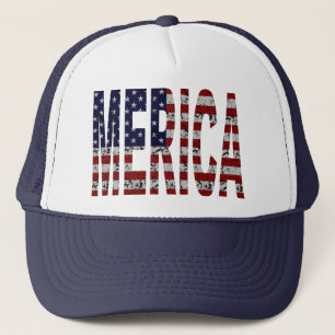 "MERICA - Grunge USA Flag Trucker Pet
