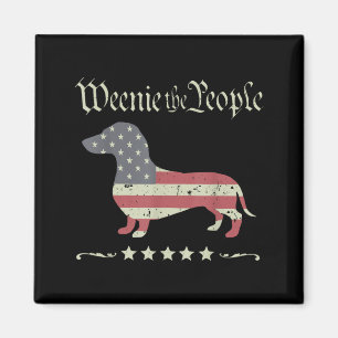 Merica Hond Dachshund Vintage Weenie Het Volk Magneet