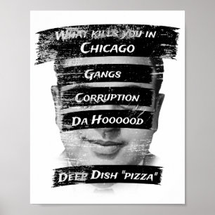 Merica Humor America USA Funny Patriotisme Chicago Poster