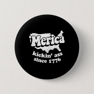 Merica Krachtig Sinds 1776 Ronde Button 5,7 Cm