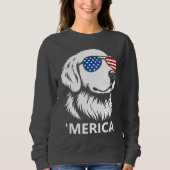 Merica Labrador Patriottisch op 4 juli Trui (Voorkant)