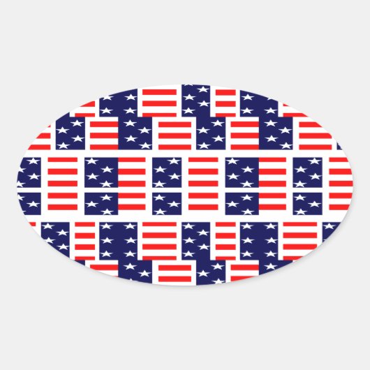 merica ovale sticker (Voorkant)