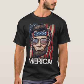 Merica! Patriottische Abraham Lincoln T-shirt
