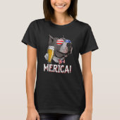 Merica Pitbull Patriottisch & vierde juli Pit Bu T-shirt (Voorkant)