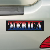 "MERICA Red White & Blue Bumpersticker (Op auto)
