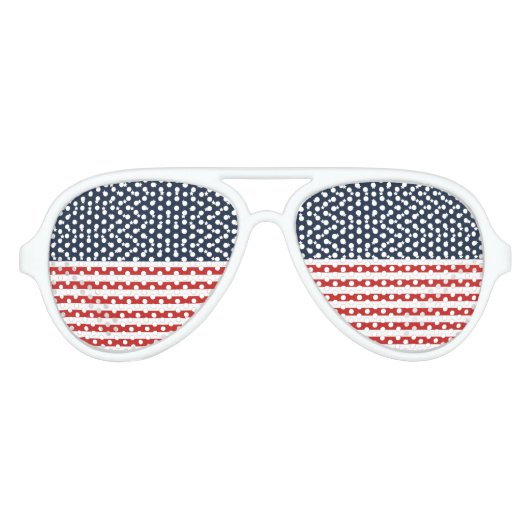 "Merica red White en Blue American Flag Aviator Zonnebril (Voorkant)