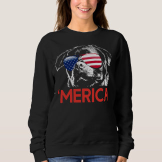 Merica Rottweiler American Flag 4de van Trui