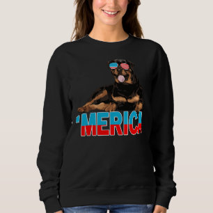Merica Rottweiler American Flag Zonnebril 4e van Trui