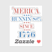 'Merica - Running S - -t sinds 1776 Sticker (Vel)