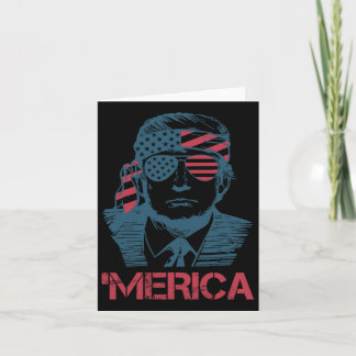 Merica Trump Amerikaanse vlag T-Shirt Mannen Kaart