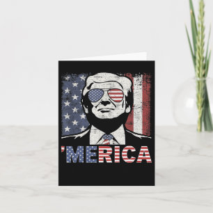 Merica Trump Happy 4th of July Trump Amerikaanse v Kaart