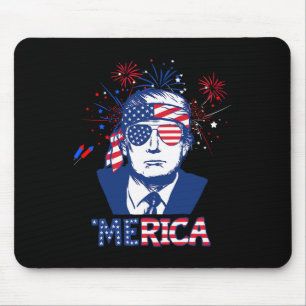 Merica Trump Happy 4th of July Trump Amerikaanse v Muismat