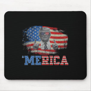 Merica Trump Happy 4th of July Trump Amerikaanse v Muismat