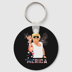 Merica Trump Outfits Don Drink Donald Drink op de Sleutelhanger